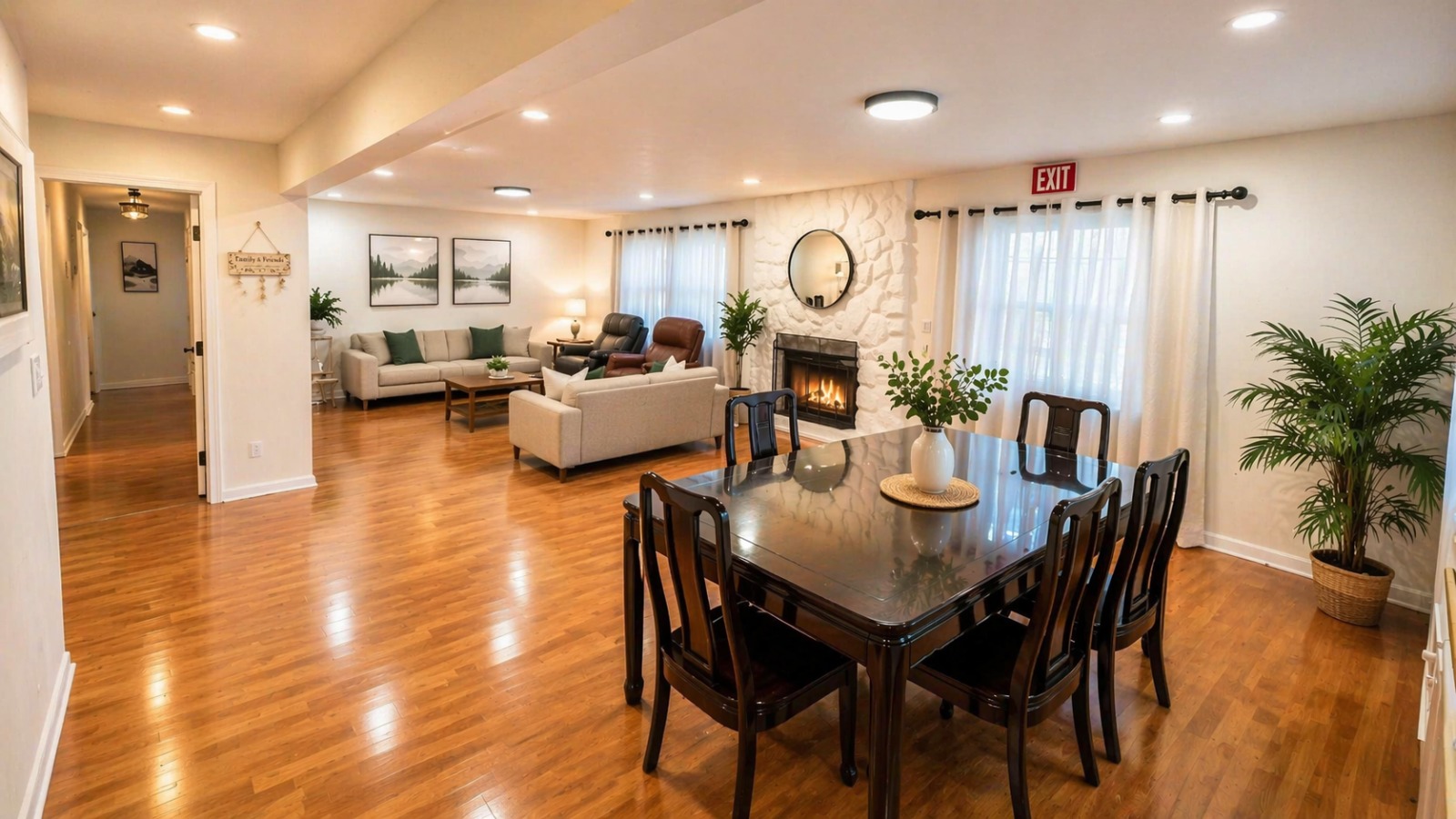 Spacious, welcoming main living room at Brittany Lane Care Home